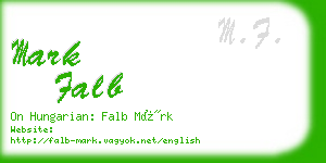 mark falb business card